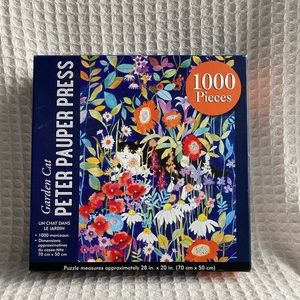 Peter Pauper Press Garden Cat Puzzle & Poster